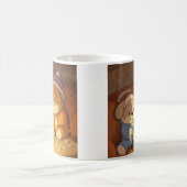 Kartoonhunde Welpen mit Popcorn Kaffeetasse (Mittel)