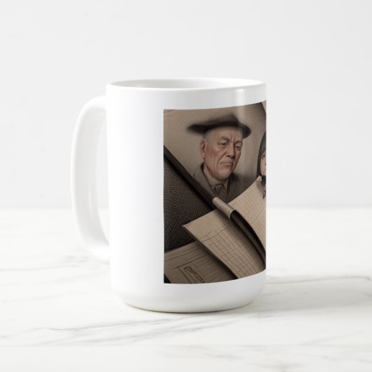 Kartoonify-Tassen Kaffeetasse (Vorderseite Links)