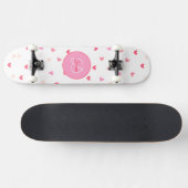 Karts-Girl-Skateboard-Monogramm und Name Skateboard (Horizontal)