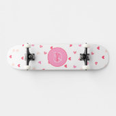 Karts-Girl-Skateboard-Monogramm und Name Skateboard (Horizontal)