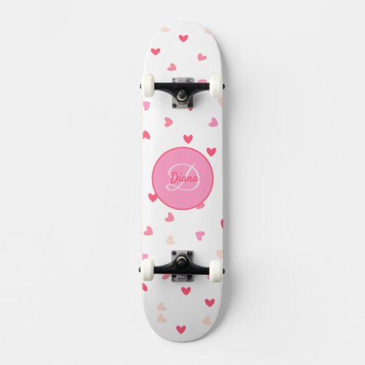 Karts-Girl-Skateboard-Monogramm und Name Skateboard (Vorderseite)