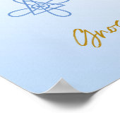 Karuna Reiki Gnosa Mandala Sky Blue Poster (Ecke)