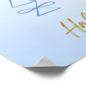 Karuna Reiki Halu Mandala Sky Blue Poster (Ecke)