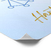 Karuna Reiki Harth Mandala Sky Blue Poster (Ecke)