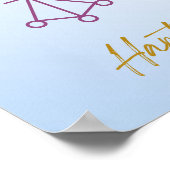 Karuna Reiki Harth Mandala Sky Blue Poster (Ecke)