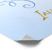 Karuna Reiki Iava Mandala Sky Blue Poster (Ecke)