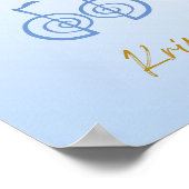 Karuna Reiki Kriya Mandala Sky Blue Poster (Ecke)