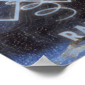 Karuna Reiki Rama Star Marble Blue Poster (Ecke)