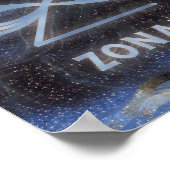 Karuna Reiki Zonar Star Marble Blue Poster (Ecke)