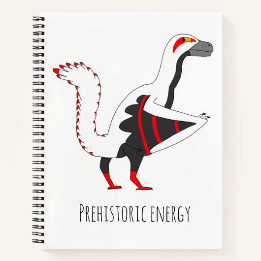 Karura the Archaeopteryx Dino Bird Spiral Notebook Notizblock (Vorderseite)