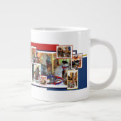 Karusselfarbene Ponies Hot Beverage-Tasse Jumbo-Tasse (Rechts)