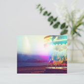 Karussell am Strand Postkarte (Stehend Vorderseite)