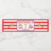 Karussell Circus Geburtstag Wasserflaschenetikett (Einzelnes Label)