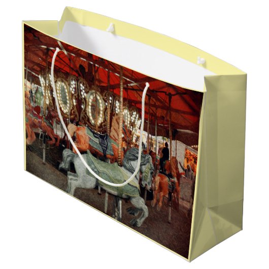 Karussell-Fahrt Große Geschenktüte (Rückseite Schrägansicht)