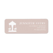 Karussell floral Soft Pink Rücksendeadresse (Vorne)