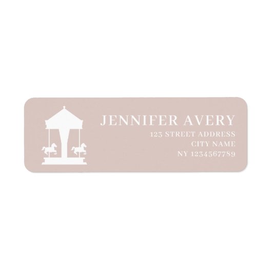 Karussell floral Soft Pink Rücksendeadresse (Vorne)