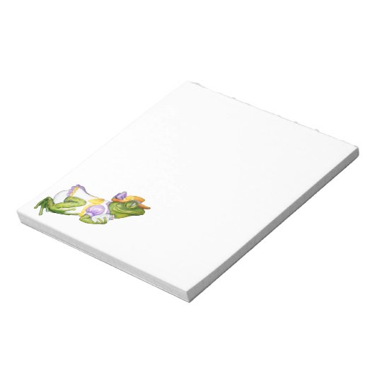 Karussell-Frösche-Foto Note Pad Notizblock (Rotiert)