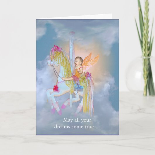 Karussell - Geburtskarte Karte (Vorderseite)