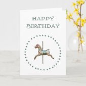 Karussell-Geburtstags-Gruß-Karte durch Karte (Gelbe Blume)