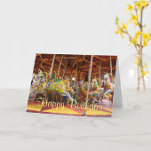 Karussell-Geburtstags-Karte Karte (Gelbe Blume)