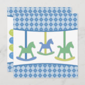 Karussell-Geburtstags-Party Einladung (Vorne/Hinten)