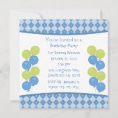 Karussell-Geburtstags-Party Einladung (Rückseite)