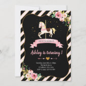 Karussell-Geburtstagseinladung Einladung (Vorderseite)