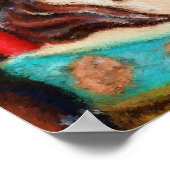 Karussell Horse Impressionist Painting Poster (Ecke)