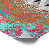 Karussell Horse Poster - farbenfrohe Kunst drucken (Ecke)