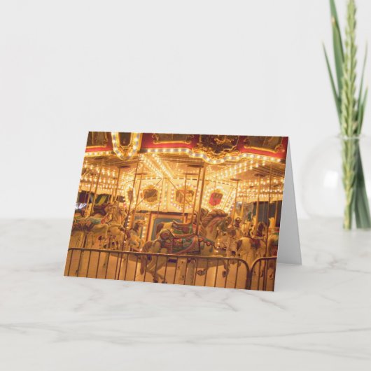 Karussell in der Nacht Karte (Vorderseite)