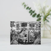 Karussell in monochromen Postkarten (Stehend Vorderseite)