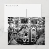 Karussell in monochromen Postkarten (Vorne/Hinten)