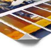 Karussell in Ölplakat Poster (Ecke)