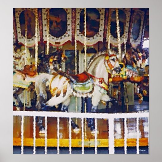 Karussell in Ölplakat Poster (Vorne)