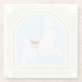 Karussell-Kaninchen bis Juni Heidekraut Vess Glasuntersetzer (Rückseite)