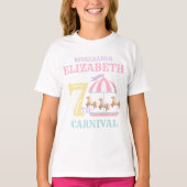 Karussell Karneval Geburtstag Shirt Pastell (Vorderseite)