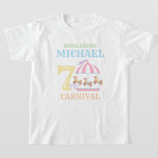 Karussell Karneval Geburtstag Shirt Pastell
