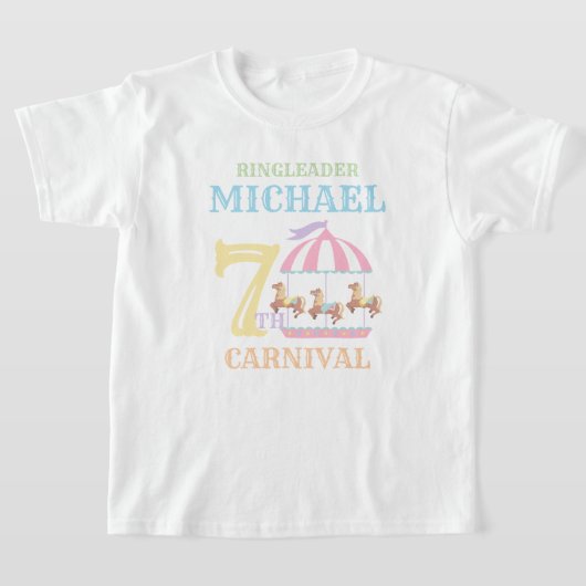 Karussell Karneval Geburtstag Shirt Pastell (Ablage )