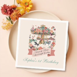 Karussell-Karneval Geburtstagsparty Serviette