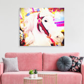 Karussell-Karnevalpferd kühn stylisches modernes F Leinwanddruck (Insitu (Wohnzimmer))
