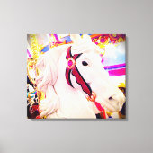 Karussell-Karnevalpferd kühn stylisches modernes F Leinwanddruck (Vorderseite)