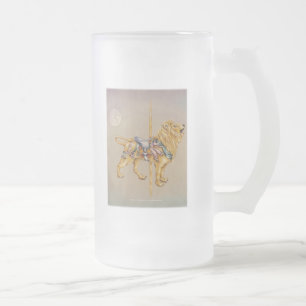 Karussell Löwe Frostiger Becher Mattglas Bierglas