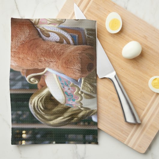 Karussell mit Teddy Bear Geschirrtuch (Viertel Falte)