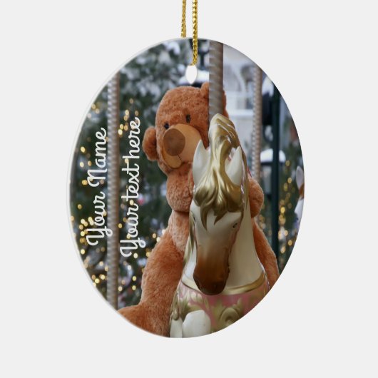 Karussell mit Teddy Bear Keramik Ornament (Rechts)