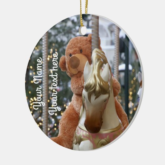 Karussell mit Teddy Bear Keramik Ornament (Links)