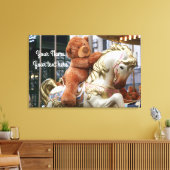 Karussell mit Teddy Bear Leinwanddruck (Insitu (Wohnzimmer))