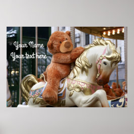 Karussell mit Teddy Bear Poster