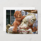Karussell mit Teddy Bear Postkarte (Vorne/Hinten)