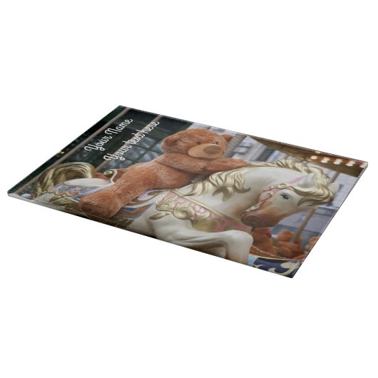 Karussell mit Teddy Bear Schneidebrett (Ecke)