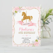 Karussell-Party Einladung (Stehend Vorderseite)